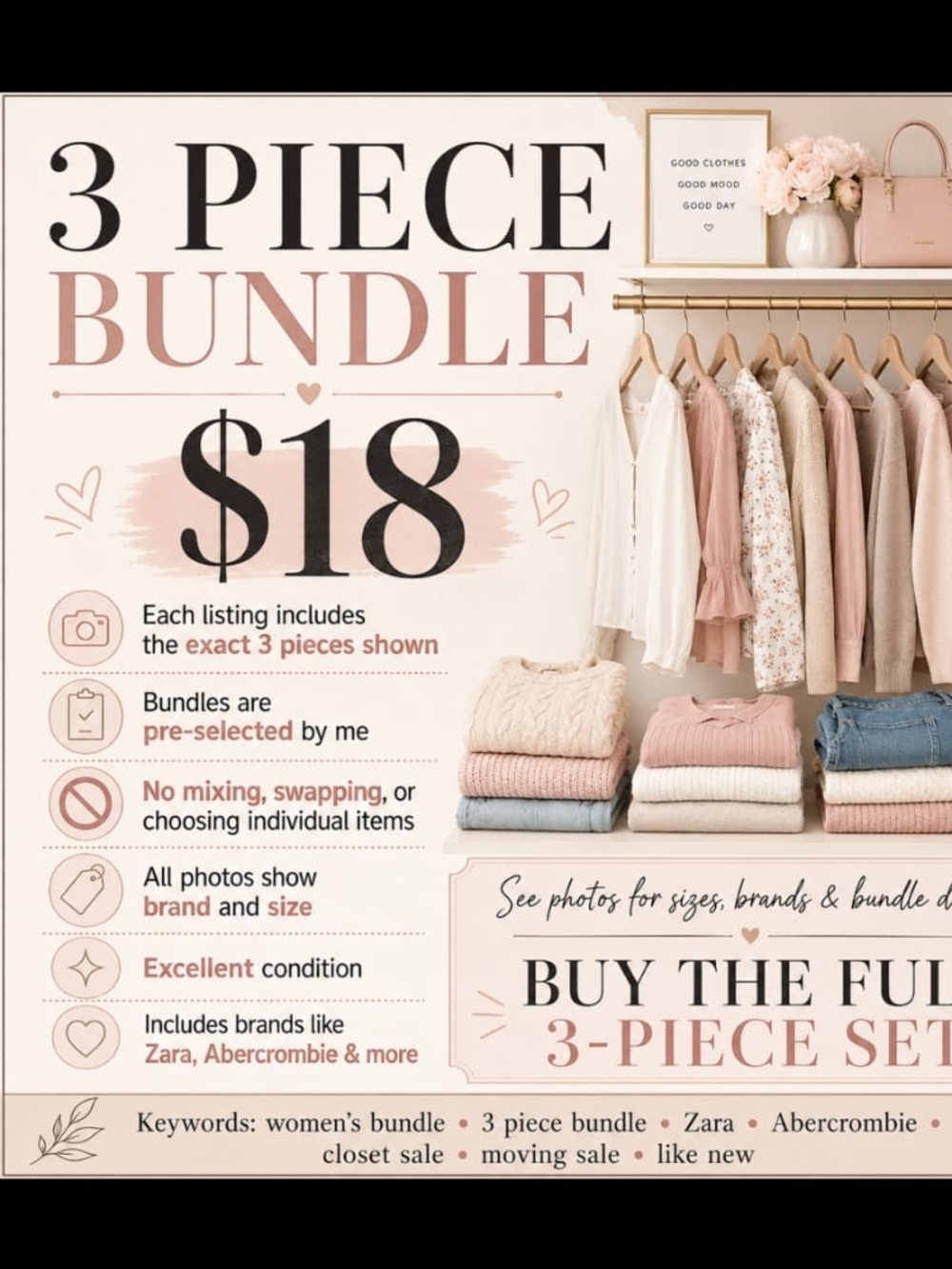 3-Piece Women’s Clothing Bundle | Zara, Abercrombie & More | $18